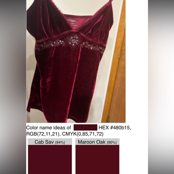 Velvet top - Picture 3 of 3